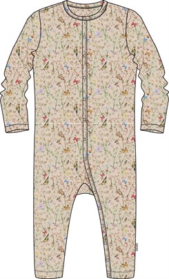 Mikk-Line LS-Anzug aus Wolle/Bambus – Off-White